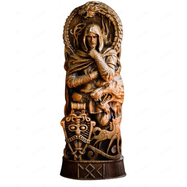 Odin Loke Staty of Thunder Mytisk figurdekoration Resin Craft Heminredningspresent