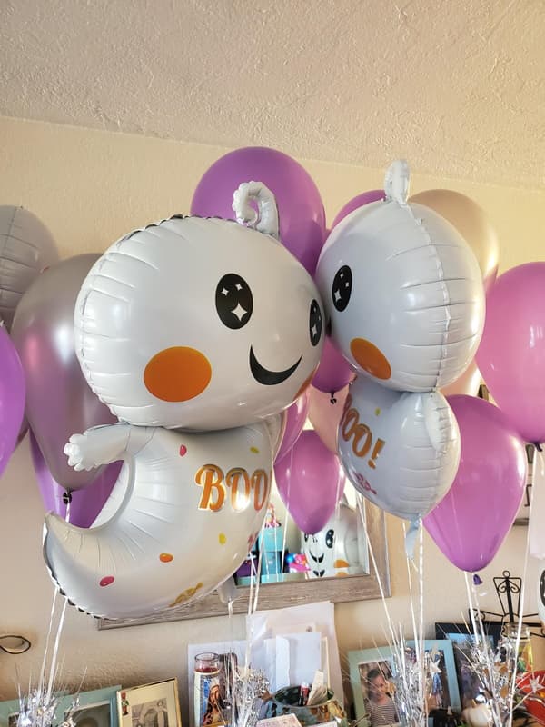 6 kpl Halloween-folio-ilmapalloja, haamu-kuvio, Mylar-ilmapallo