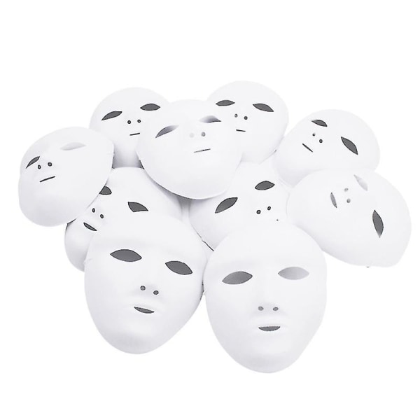 12st vit mask för Halloween-dekorationer