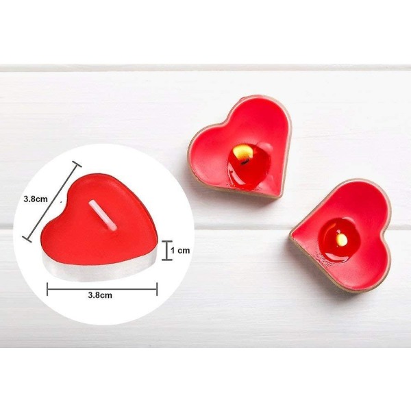 Doftljus Set med 50 dekorativa hjärtformade kärlek