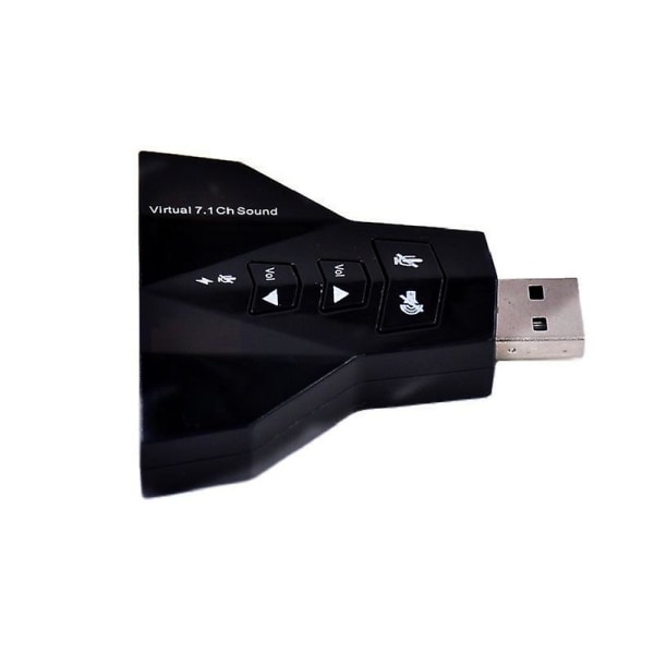 2 i 1 3d externt dubbelt USB ljudljudkort Digitalt dubbelt virtuellt 7.1 USB 2.0 ljudadapter dubbelt ljudkort