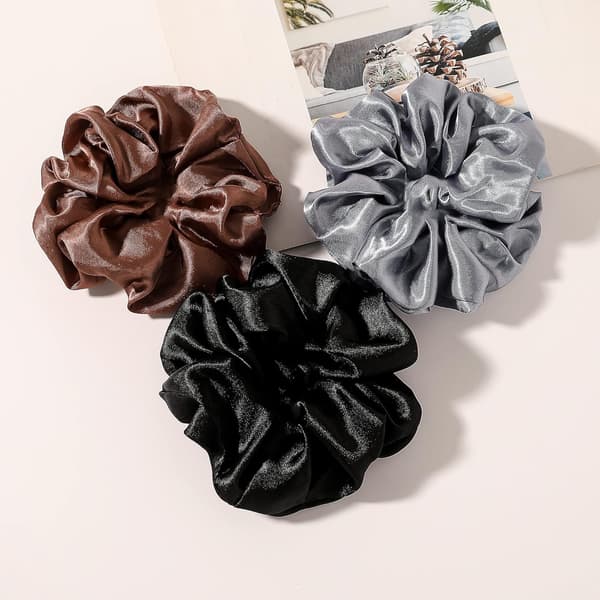 Hårbånd Silke Satin Scrunchie - Hår Elastikker Bånd Hestehale Hold