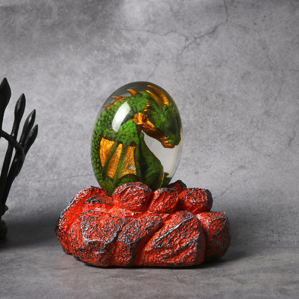 Dinosaur Egg Souvenir Power Game Glow Lava Dragon Egg Crystal Transparent Resin Heminredning