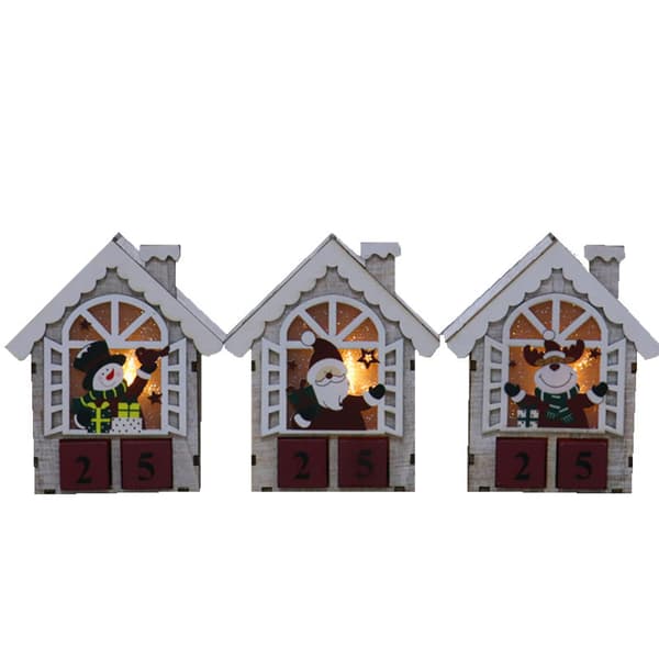 3 Glædelig Jul Træ Ornamenter Kalender Julemand Snemand E