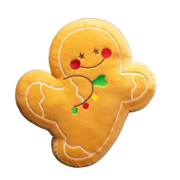 Juleplysjpute-dekorasjon - Morsom Dansende Pepperkakemann 42cm