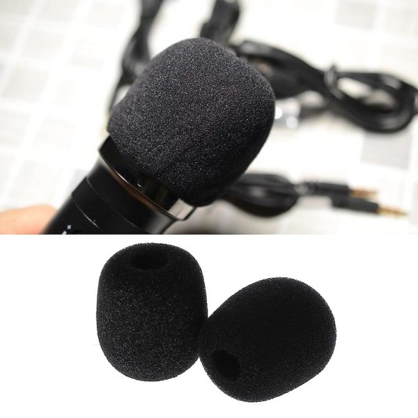 5st Svart Mikrofon Headset Skumsvamp Vindruta Mic Cover