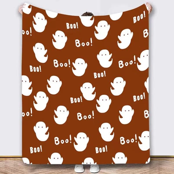 100CM x 130CM Halloween Tæppe, Perfekt til Sofaer og Senge til Fester - 45