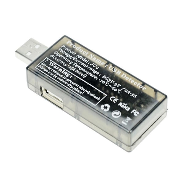 USB Laddare Strömspänningsdetektor Batteri Mini Voltmeter Amperemeter Tester