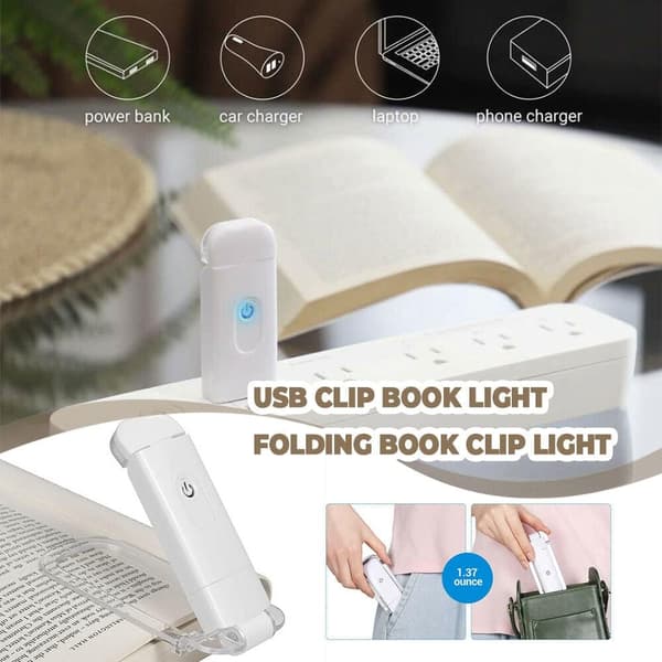 Bokleselampe, Bærbar USB-oppladbar LED-klipslampe