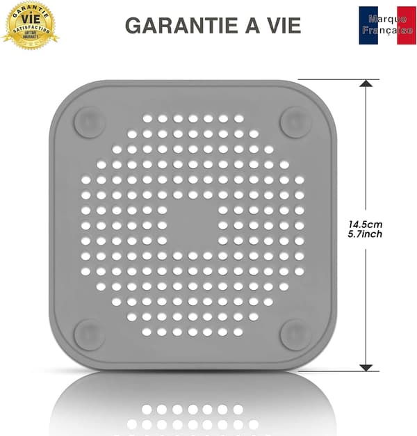 2 Franske Hårfilter Brusehoveder - Garanteret Hårfri Brusebad - Filter til Vask/Badekar
