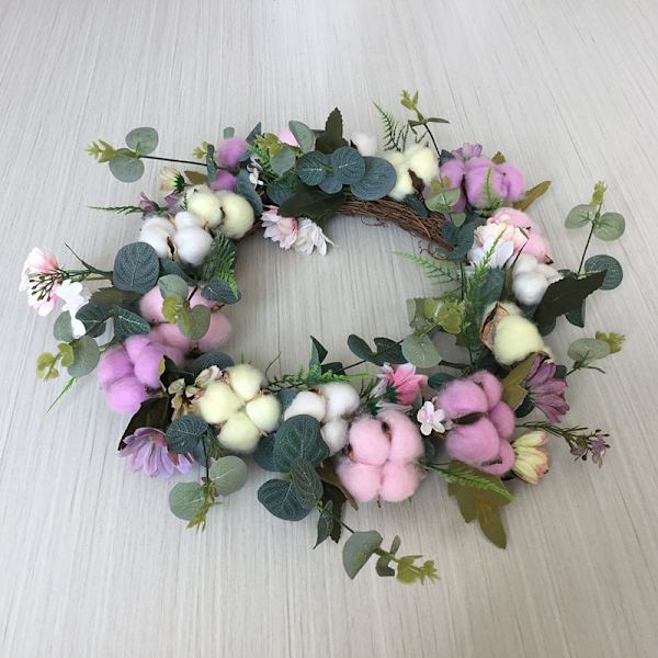Julepynt Holdbar Julekrans Bomuld Tørret Blomst