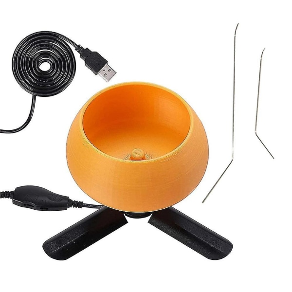 Electric Bead Spinner Kit, justerbar Speed ​​Spin Bead Loader med stora ögonböjda nålar, skålbelastning
