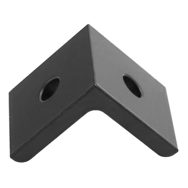 4st L-kontakthörnfäste kompatibel med aluminiumprofil (svart 4040)