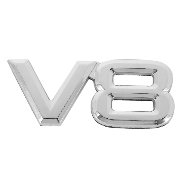 7,5x3,5cm Auto Car V8-klistermärken 3d Chrome Sticker Badge Emblem