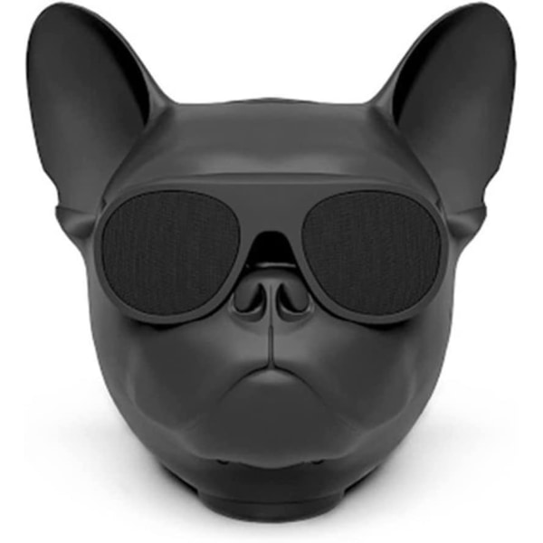 Bazhou hundformad kreativ högtalare, trådlös Bluetooth högtalare Bärbar hundformad stereoljudmusikspelare (1st, svart)