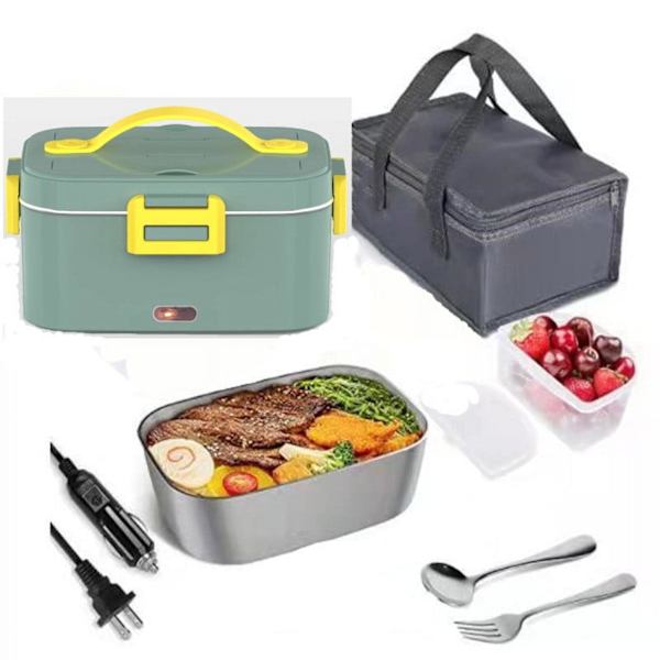 Bento Box Vuxen Lunchlåda 1.8L Elektrisk Lunchlåda Dubbel Spänning Värme Lunchlåda Bärbar 304 Liner Isolerad Gratis Vattenpåfyllning Lunchlåda
