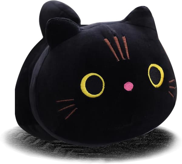 Sort Kat Pludset Kawaii Kat Pude Sort Kat Fyldt Dyr Pludset