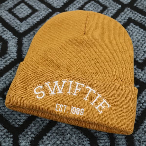 Taylor Swift Stickad Mössa Monogram Ullmössa Vinter - Khaki