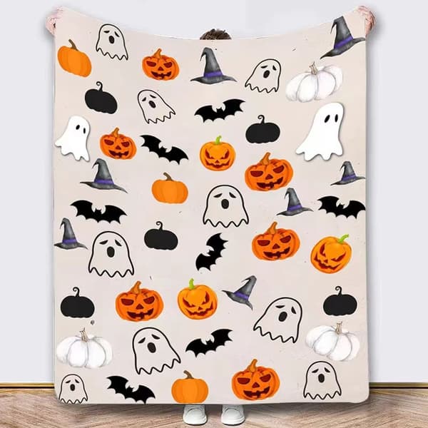 75CM x 100CM Halloween Tæppe, Perfekt til Fest Sofa Senge - 42