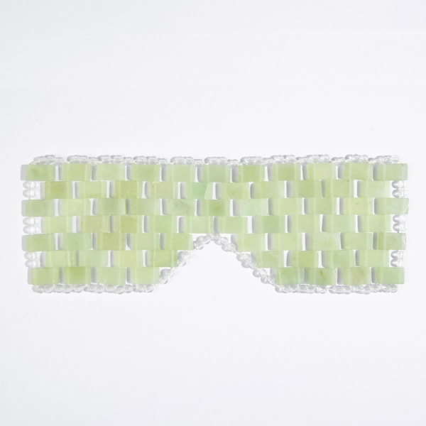 Naturlig Jade Ögonmask Kylning Anti Aging Shade Cover Avslappning Present Ögonmassage Instrument (grön)
