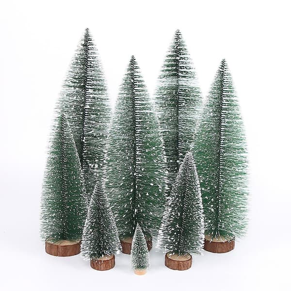 Mini Julgranar, träd med träfot, julbordsgranar för