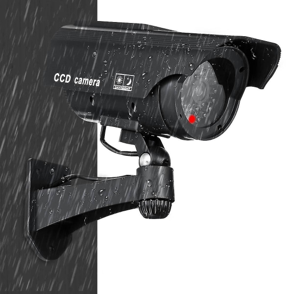Power Fake Camera Cctv Realistiskt blinkande Ir Dummy Säkerhetskamera blinkar