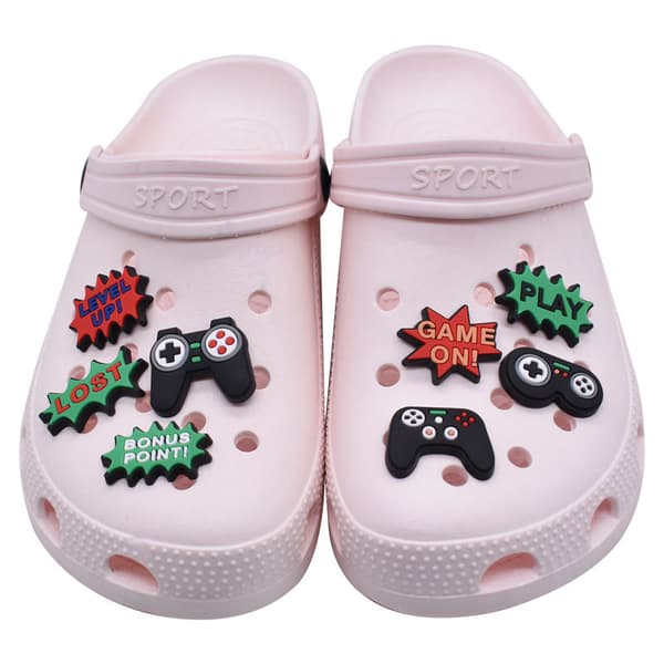 25 stk. Crocs-sko med spillkontroller, dekorative strandsko DIY