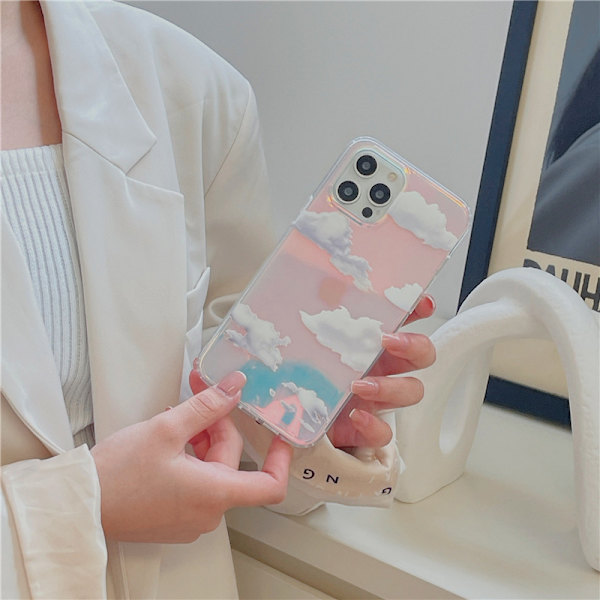 Søt klart krystalldesignet for iPhone 13 pro max-etui, støtsikker