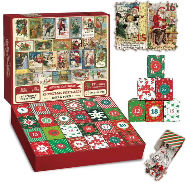 Jul Pussel Blind Box Ornament Dekorativ Pusselspel - B B款
