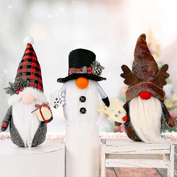 3-pack Plush Tomtar Jultomtar Jultomte Dekoration