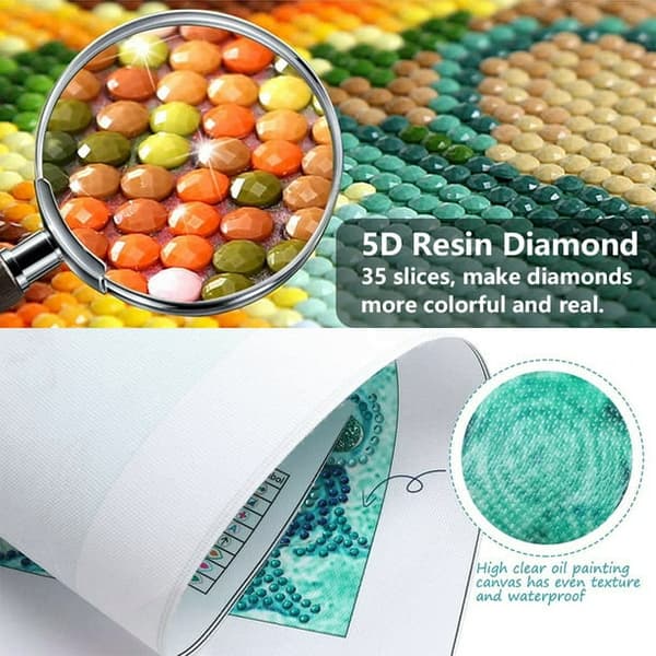 Diamantmaleri Bjerglandskab DIY 5D Fuld Bor Diamant Maleri