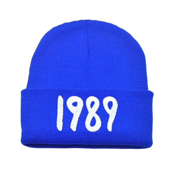 Taylor Swift Stickad Mössa Monogram Ullmössa Vinter - 1989 Treasure Blue