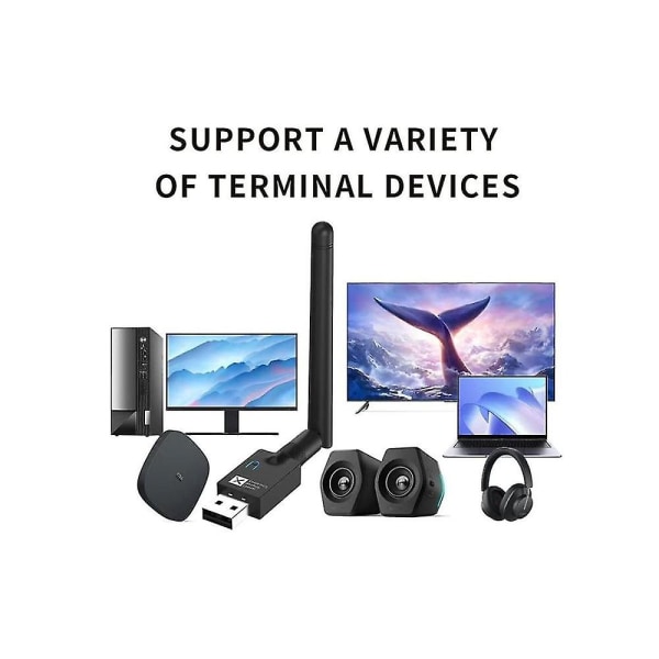 USB Bluetooth 5.2 Adapter , USB Wireless Audio Bluetooth Sändare Mottagare Support Win10/8/7 Lin