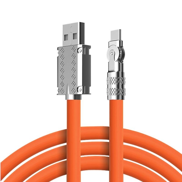 180 roterande snabbladdningskabel 120w USB typ c kabel för Huawei Apple Samsung Xiaomi USB c tråd 7a sladd telefon laddningskabel