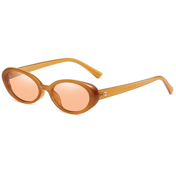 Retro ovala solglasögon för kvinnor män Mode små ovala solglasögon 90-tals vintage nyanser，2 stycken （svarta, genomskinliga tetabletter）