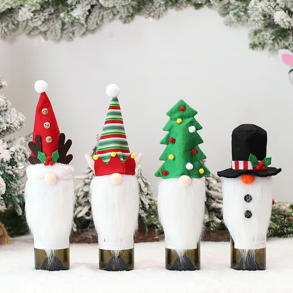 4-pack Julgran Vin-flaska Set, Rudolph Vin-flaska Set, Kit
