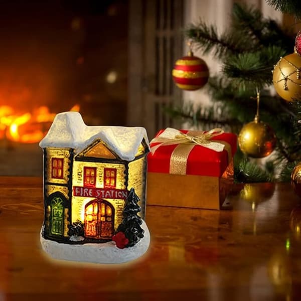 Julelandsbyhus med lys, Lysende Juleharpiks