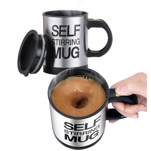 Kaffekopp i rostfritt stål Självomrörande kopp Automatisk omrörningskopp