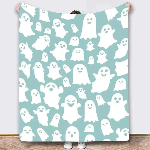100CM x 130CM Halloween Tæppe, Perfekt til Sofaer og Senge til Fester - 49