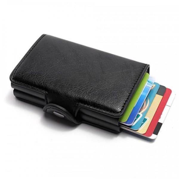 1 stk. Tegnebog med RFID-NFC Kortlomme - 12 Kort Sort