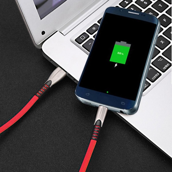Zinklegering Typ C Kabel Snabbladdning USB C Kabel För Smartphone Datakabel