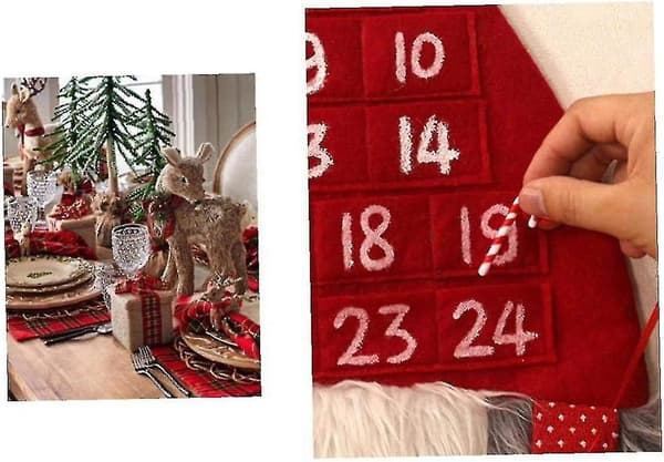 Adventskalender 3D Nedtelling til julekalender for barn Julepynt til hjemmet Gaver