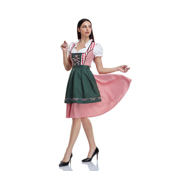 München Oktoberfest Servitris Klänning Mörkgrön Storlek 2XL