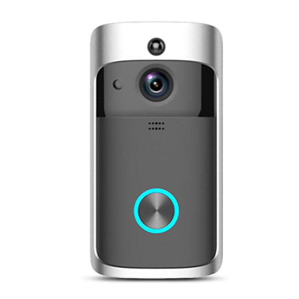 V5 Trådlös videodörrklockakamera Hd 720p Wifi Hemsäkerhetskamera med 2-kanaligt ljud/rörelsedetektion/infrarött nattseende/130 graders vidvinkel