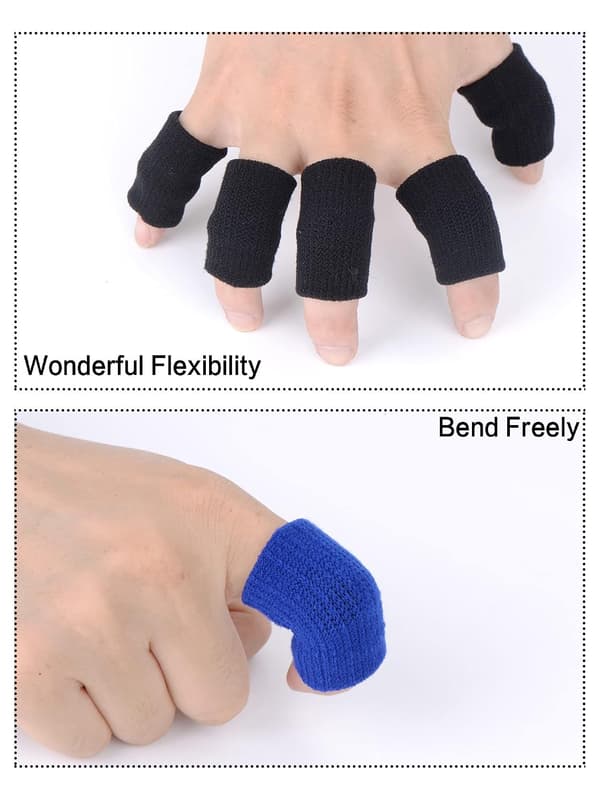 10 stk. fingerbeskyttere elastisk beskyttelse finger Su