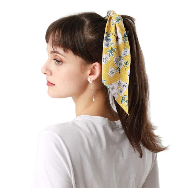 12 stk. Hårbånd Hår Elastikker Chiffon Blomster Scrunchie Hår B
