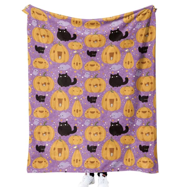 100CM x 150CM Halloween Tæppe, Perfekt til Sofaer og Senge til Fester - 57