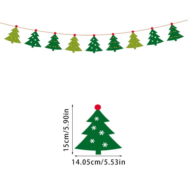 Julgransflaggsats 2024 (3 Flaggor + 9 Dekorationer), Vaxkakel