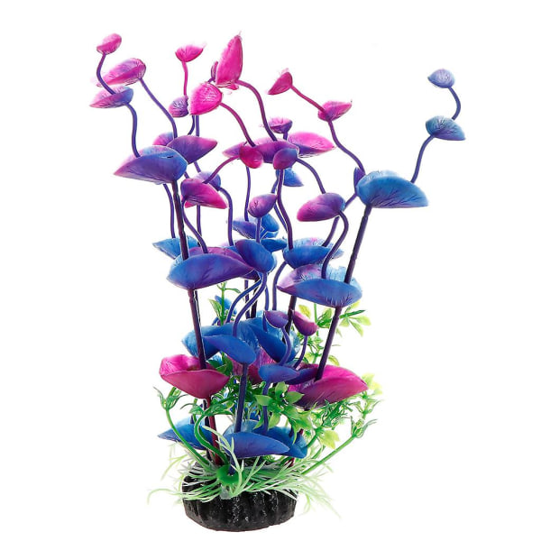 Konstgjord lila vattenväxt för att dekorera fisk för tankakvariumkontor