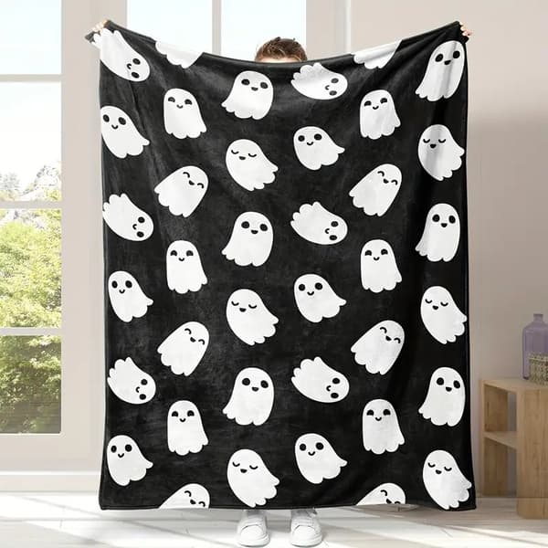 100CM x 150CM Halloween-teppe, perfekt for sofakvelder og senger - 4
